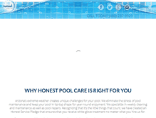 Tablet Screenshot of honestpoolcare.com